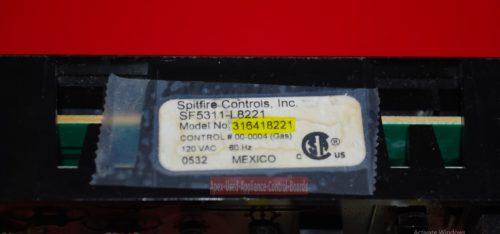 Part # 316418221 Frigidaire Oven Electronic Control Board (used, overlay fair)