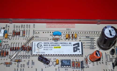 Part # 3195182 Whirlpool Oven Electronic Control Board (used, overlay fair)