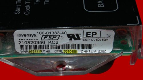 Part # 9761119 | 6610456 | Whirlpool Oven Control Board (overlay fair - Black)