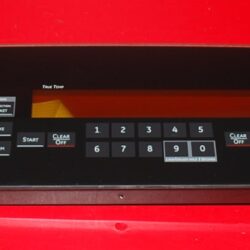 Part # WB36T11144 GE Oven Touch Panel (used, overlay good - Black)