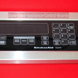 Part # 4451791, 4453661, 4456332 Kitchen-Aid Superba Oven Panel And Control Board (used, overlay good- SS/Black)