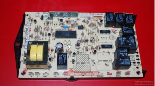 Part # 7601P483-60,74006612, 7428P037-60 Jenn-Air Oven Control Panel and Control Board (used, overlay good)