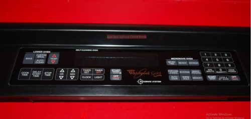 Part # 8300409, 8301918, 8301910 Whirlpool Gold Built In Oven Control Panel And Control Board (used, overlay good)