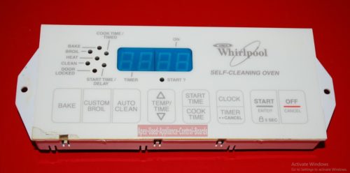 Part # 8522502, 6610323 - Whirlpool Oven Electronic Control Board (used, overlay fair)