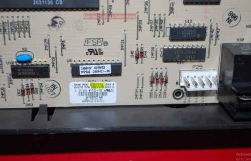 Part # 8300409, 8301918, 8301910 Whirlpool Gold Built In Oven Control Panel And Control Board (used, overlay good)