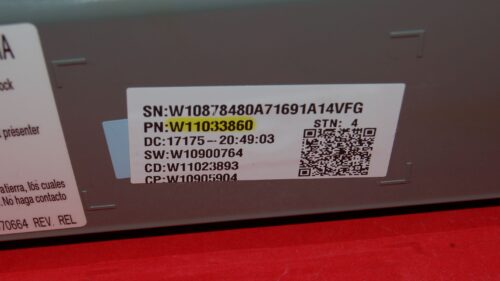 Part # W11201290 | W11033860 | Whirlpool Front Load Washer Control Board
