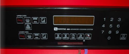Part # 7428P036-60, 12001914, 7428P037-60, 71001872, 74006730 Maytag Oven Control Panel And Control Board (used, overlay good)