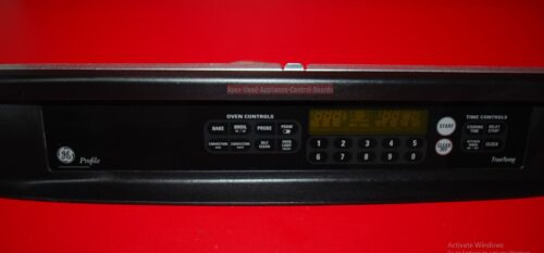 Part # WB27T10312, WB36T10502, 164D4105P033 GE Profile Oven Control Panel And Control Board (used, overlay good)