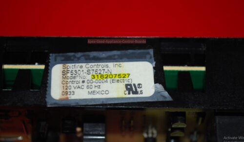 Part # 316207527 - Frigidaire Oven Electronic Control Board (used, overlay fair)