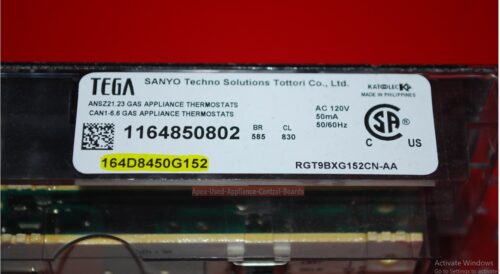 Part # 164D8450G152 - GE Oven Electronic Control Board (used, overlay fair)