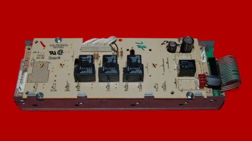 GE Oven Control Board And Overlay 205C2195G010 | WB27X5556 | OEM Used Tested (overlay fair - Black)