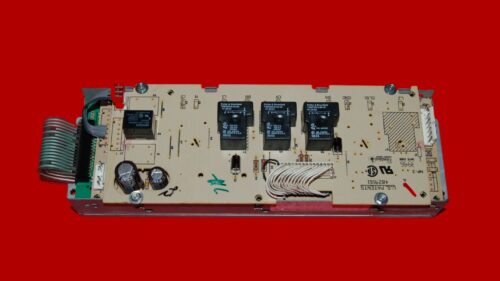 GE Oven Control Board And Overlay 205C2195G010 | WB27X5556 | OEM Used Tested (overlay fair - Black)