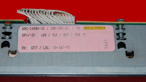 GE Oven Control Board And Overlay 205C2195G010 | WB27X5556 | OEM Used Tested (overlay fair - Black)
