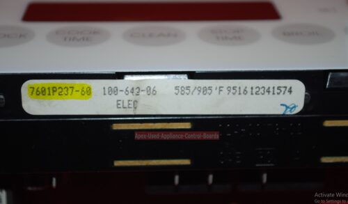 Part # 76010P237-60 - Maytag Oven Electronic Control Board (used, overlay good)