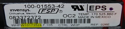 Part # WPW10476353 | W10173524 | Whirlpool Oven Control Board (overlay good - Black)