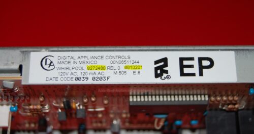 Part # 8272488, 6610201 Whirlpool Oven Electronic Control Board (used, overlay fair)