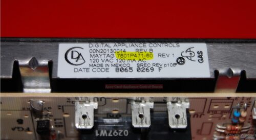 Part # 7601P471-60 - Maytag Oven Electronic Control Board (used, overlay fair)