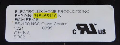 Part # 5304518661 | 316455410 | Frigidaire Gas Oven Control Board (overlay fair - White)