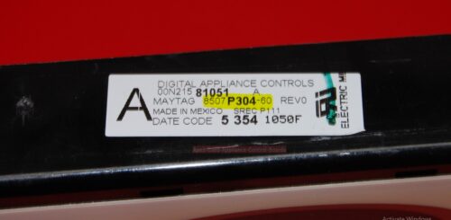 Part # 8507P304-60 - Maytag Oven Electronic Control Board (used, overlay fair)