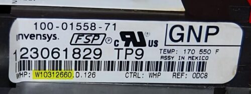 Part # WPW10312660 | W10312660 | Whirlpool Gas Oven Control board (overlay fair - Black)
