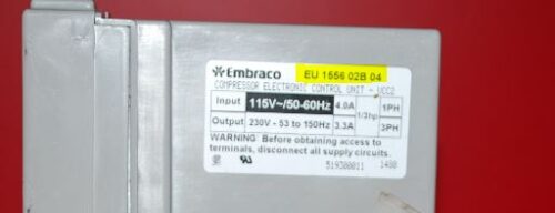 Part # EU 1556 02B 04 - Embraco Refrigerator Compressor Electronic Control Unit - Broken Tab (used)