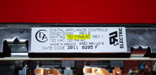 Part # 7601P544-60, 5701M489-60 Maytag Oven Electronic Control Board (used, overlay fair - Black)