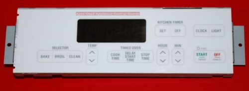 Part # 8053737 Whirlpool Oven Electronic Control Board (used, overlay fair)