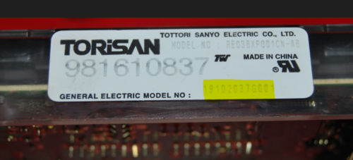 Part # 191D2037G001 GE Oven Control Board (used, overlay fair - Black)