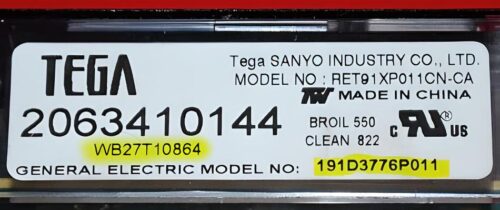 Part # WB27T10864 | 191D3776P011 | GE Oven Control Board (overlay good - Black)