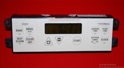 Part # 164D3260P003, WB27K10008 GE Gas Oven Electronic Control Board (used, overlay poor - bisque)