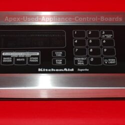 Part # W10358920, 8303018, 8302743, 8301848 Kitchen-Aid Superba Oven Control Panel And Control Board (used, overlay good)