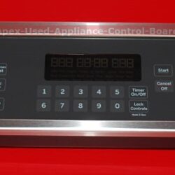 Part # WB07T10745, WB27X29606, 164D8496G228 GE Oven Control Panel And Control Board (used, overlay good)