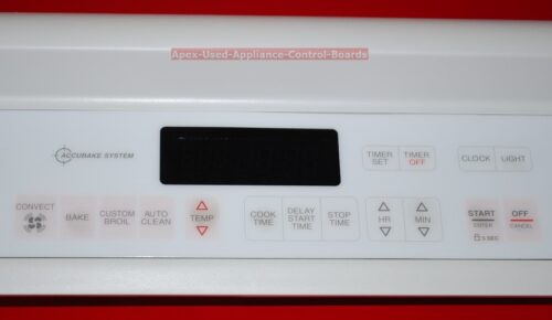 Part # 8300451, 4452900 Whirlpool Gold Oven Control Panel And Control Board (used, overlay good)