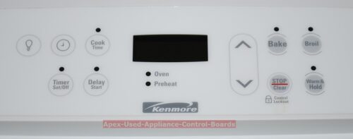Part # 318284901, 316418552 Kenmore Oven Touch Panel And Control Board(used, overlay good)