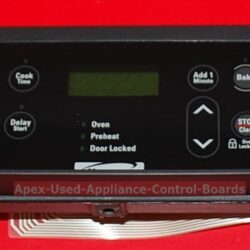Part # 316418554, 318277100 Kenmore Oven Control Panel And Control Board (used, overlay fair)