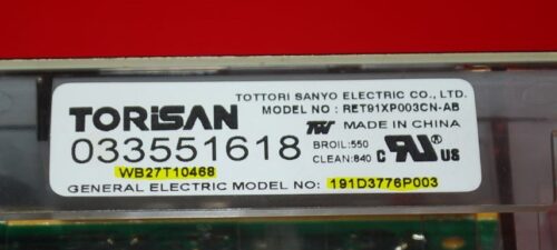 Part # WB27X45466 | WB27T10468 | 191D3776P003 GE Oven Control Board (overlay fair - Black)