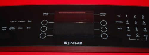Part # 74011960, 8507P092-60, 74009716 Jenn-Air Double Oven Touch Panel And Control Board (used, overlay good)