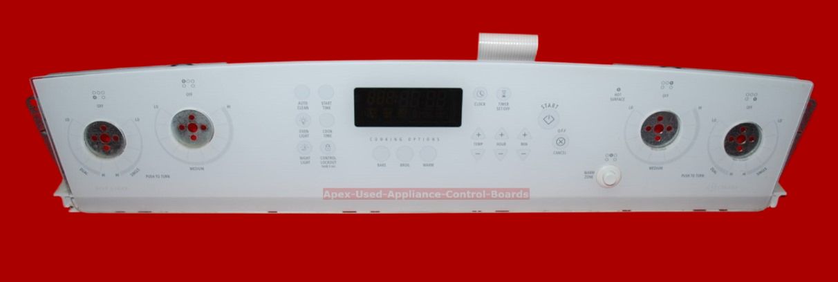 Whirlpool Oven Panel And Control Board 9763545 | W10116718 | OEM Used Tested (overlay good - White)