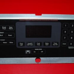 Part # W10340694, W10324427 Whirlpool Oven Touch Panel And Control Board (used, overlay fair - Black)