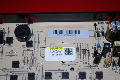 Part # W10348716 Whirlpool Oven Electronic Control Board (used, overlay good - Gray)