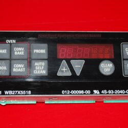 Part # ERC-14800-GE, WB27X5518 GE Oven Electronic Control Board (used, overlay fair - Black)