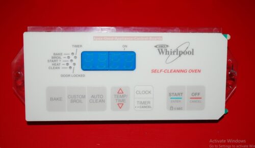 Part # 3196246 Whirlpool Oven Electronic Control Board (used, overlay good - Almond)