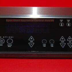 Part # 8302848, W10172140, 8303883 Whirlpool Oven Control Panel And Board (used, overlay good - SS/Black)