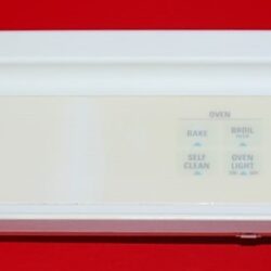 Part # WB36T10398, 191D1576P023, WB27T10065 GE Oven Control Panel And Control Board (used, overlay good - White/Bisque)