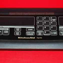 Part # 4451063, 4448869 Kitchen-Aid Superba Oven Control Panel And Board (used, overlay good - Black)