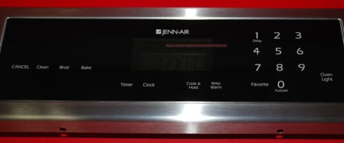 Part # 5765M486-60, 8507P096-60, 74008312 Jenn-Air Oven Control Panel And Control Board (used, overlay good - Black/SS)