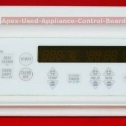 Part # WB36T10498 | WB27T10050 | 191D1575P008 - GE Oven Control Panel And Board (used, overlay fair - White)