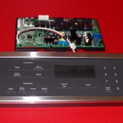 Part # WB27T11476, WB27X29602, WB27X25554 GE Oven Control Panel And Control Boards (used, overlay good - Stainless Steel and Gray)