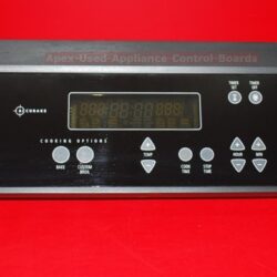 Part # 8302848, 8303883, 8303818 Whirlpool Oven Control Panel And Board (used, overlay good - Black)