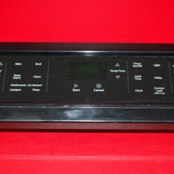 Part # W10894095 | W10806886 - Whirlpool Oven Control Panel And Control Board (used, overlay fair - Black)